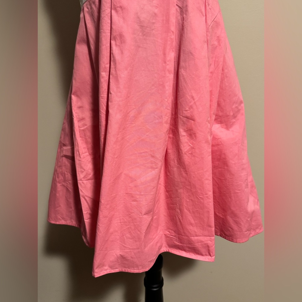 NWT Scarlet Darkness Pink and White Square Neckline Floral Dress size large - Picture 6 of 12